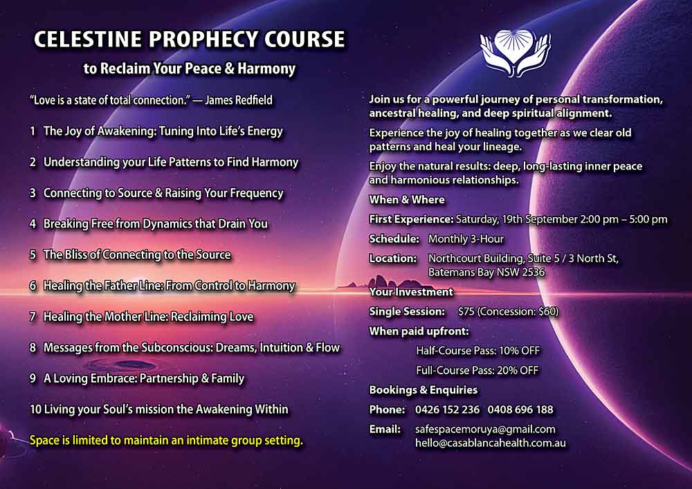 Celestine Prophecy Workshop